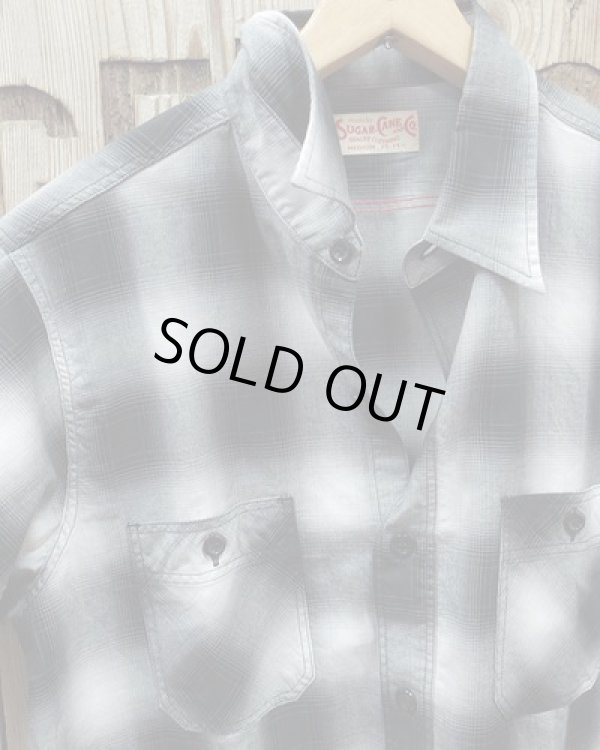 画像3: SUGAR CANE -COTTON OMBRE CHECK S/S WORK SHIRT- 