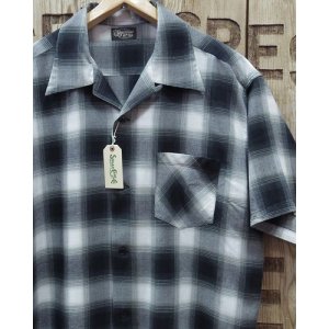 画像: SUGAR CANE -RAYON OMBRE CHECK S/S OPEN SHIRT- 