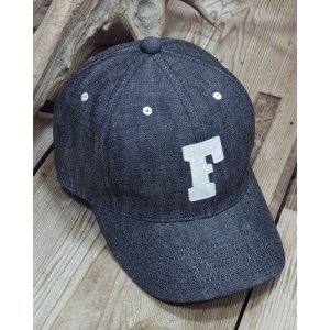 画像: FULLCOUNT 6843 -6PANEL DENIM BASEBALL CAP "F" PATCH-  