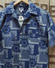 画像1: Pherrow's "24S-PIS1" Indigo Cotton Hawaiian Open Shirts 