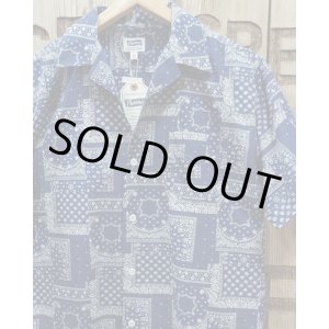 画像: Pherrow's "24S-PIS1" Indigo Cotton Hawaiian Open Shirts 