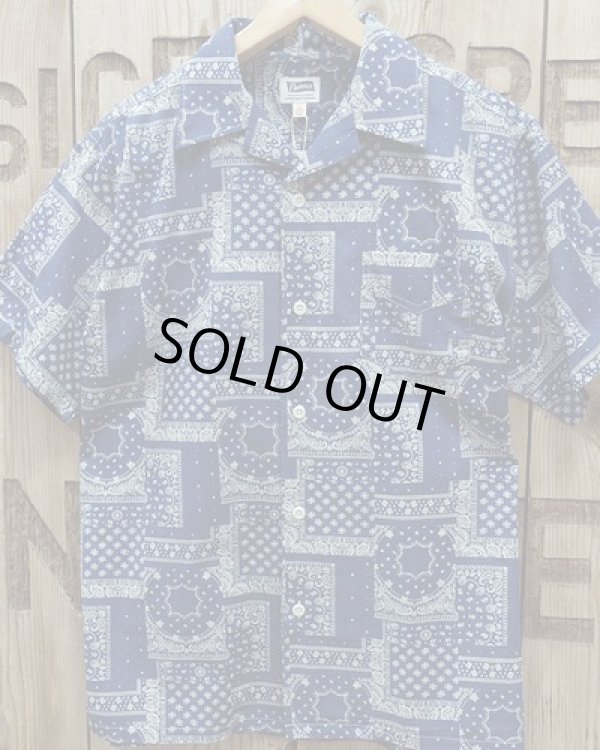 画像2: Pherrow's "24S-PIS1" Indigo Cotton Hawaiian Open Shirts 