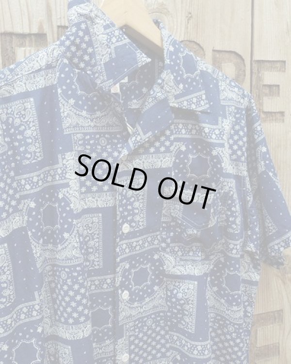 画像3: Pherrow's "24S-PIS1" Indigo Cotton Hawaiian Open Shirts 