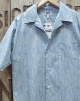 画像: Pherrow's "24S-PIS1" Indigo Cotton Hawaiian Open Shirts 