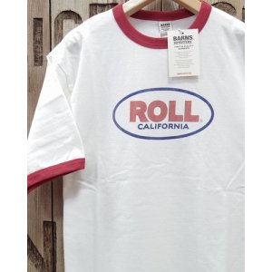 画像: BARNS -SLUB RINGER PRINT TEE "ROLL"- 