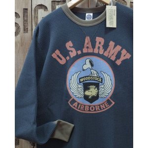 画像: TOYS McCOY -BIG WAFFLE CREW NECK SHIRT "SNOOPY U.S.ARMY AIRBORNE"- 