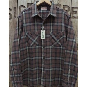 画像: SUGAR CANE -TWILL CHECK WORK SHIRT- BROWN CHECK 