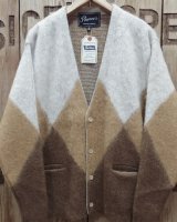 画像: Pherrow's "24W-PMSC1" Diamond Pattern Mohair Cardigan 