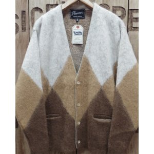 画像: Pherrow's "24W-PMSC1" Diamond Pattern Mohair Cardigan 