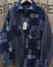 画像1: SUGAR CANE -TWEED PLAID × GRADATION PATCHWORK CRAZY WORK SHIRT- 