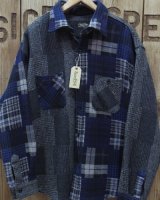 画像: SUGAR CANE -TWEED PLAID × GRADATION PATCHWORK CRAZY WORK SHIRT- 