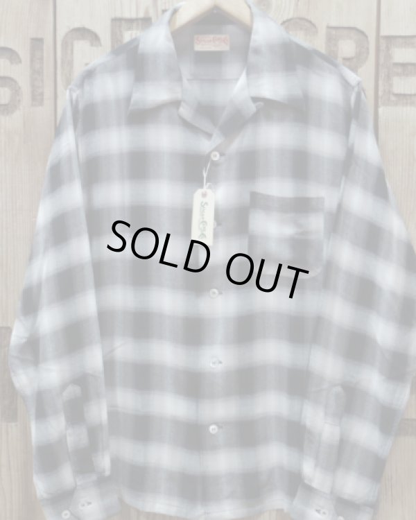 画像1: SUGAR CANE -RAYON OMBRE CHECK OPEN SHIRT- 