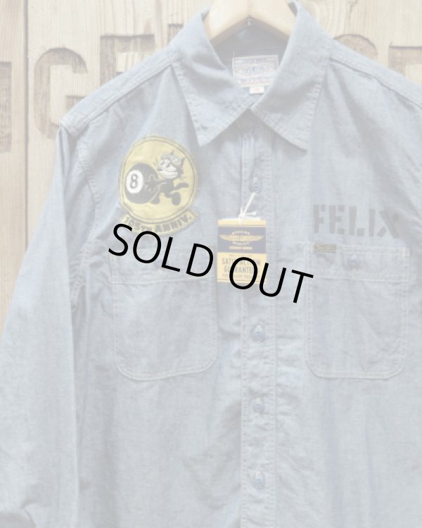 画像1: TOYS McCOY -CHAMBRAY SHIRT "FELIX THE CAT"- 