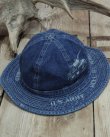 画像1: BUZZ RICKSON'S -HAT, WORKING, DENIM VINTAGE WASHED STENCIL- 