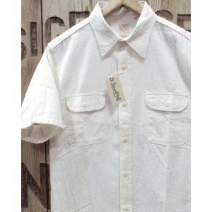 画像: SUGAR CANE -WHITE CHAMBRAY WORK SHIRT (SHORT SLEEVE)- 
