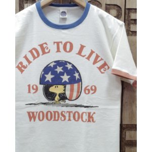 画像: TOYS McCOY -SNOOPY TEE WOODSTOCK "RIDE TO LIVE 1969"- 