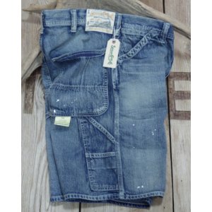 画像: SUGAR CANE -11oz. BLUE DENIM WORK SHORTS AGED MODEL- 