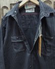 画像3: SUGAR CANE -FICTION ROMANCE 8.5oz. BLACK WABASH STRIPE WORK SHIRT- 