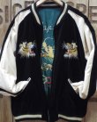 画像2: TAILOR TOYO -MID 1950s STYLE VELVETTEN (TWO-TONE) × ACETATE SOUVENIR JACKET "TIGER HEAD" × "GOLD DRAGON"- 