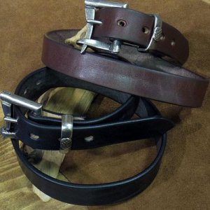 画像: BARNS -"FIREMAN BUCKLE" LEATHER BELT- 