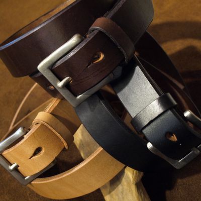 画像1: Pherrow's "SBB4" UK Saddle Leather BELT 