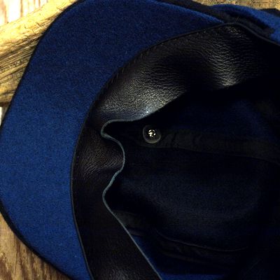 画像4: ADJUSTABLE COSTUME "Special 2-tone Felt 20's Style Casquette" NAVY×D.BLUE 