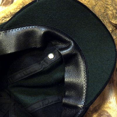画像4: ADJUSTABLE COSTUME "Special 2-tone Felt 20's Style Casquette" BLACK×D.GREEN 