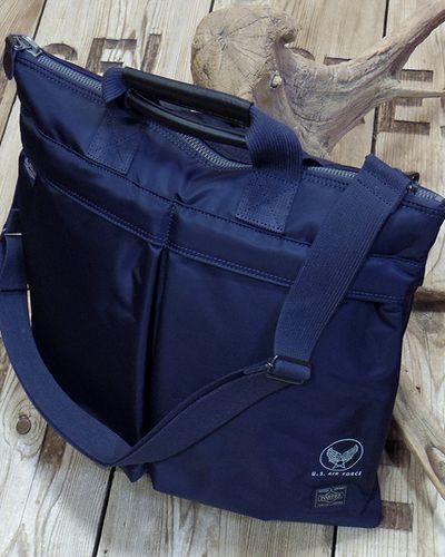 大阪 堀江 アメカジストア Village ヴィレッジ Buzz Rickson S Porter バズリクソンズ ポーター コラボモデル Br 2way Helmet Bag ヘルメットバッグ Navy ネイビー フライトジャケット クラウンジッパー