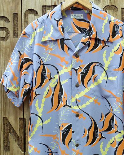 SUN SURF　アロハシャツ　サイズS　サンサーフ　アメカジ　オレンジ