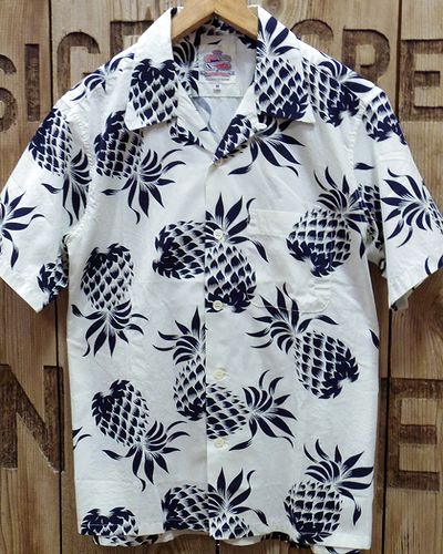 画像2: Duke Kahanamoku -"DUKE'S PINEAPPLE" Cotton Hawaiian Shirt 