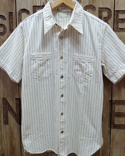 画像2: SUGAR CANE -WHITE WABASH S/S WORK SHIRT- 