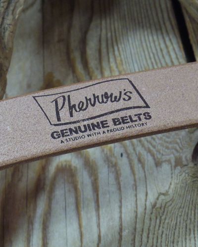 画像4: Pherrow's "PLB2-B" GENUINE BELTS / BRASS BUCKLE 