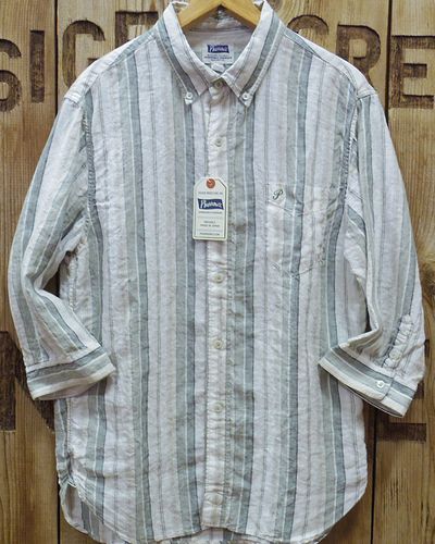 画像2: Pherrow's "23S-P7BD2" 3/4 Sleeves BD Linen Shirt 
