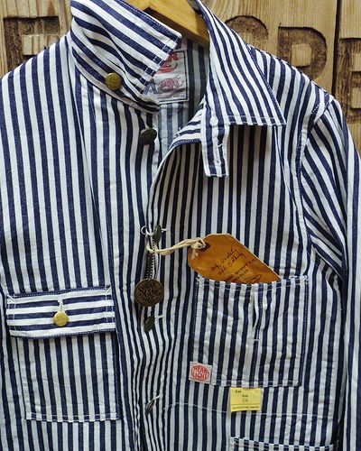 画像3: Sugar Cane -HEAD LIGHT×FICTION ROMANCE "NOS INDIGO STRIPE WORK COAT"- 