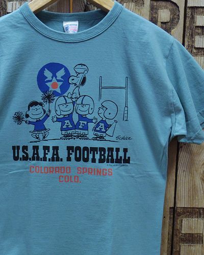 画像1: Buzz Rickson's × Peanuts -S/S T-SHIRT "U.S.A.F.A. FOOTBALL"- 