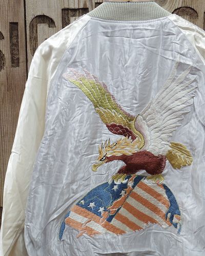 画像1: Tailor Toyo -Acetate Souvenir Jacket "EAGLE" × "JAPAN MAP"- 