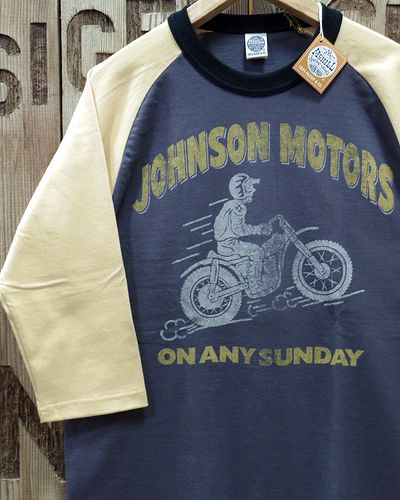 画像1: TOYS McCOY -MOTORCYCLE CROPPED RAGLAN TEE "JOHNSON MOTORS"- 