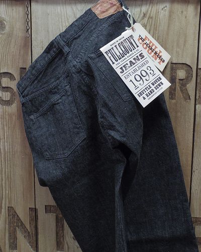 画像2: FULLCOUNT -1101BK Straight Selvedge Black Denim- 