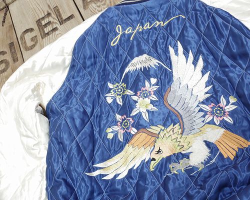 画像: TAILOR TOYO -VELVETEEN SOUVENIR JACKET "WHITE TIGER" × "EAGLE"- 