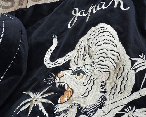 画像: TAILOR TOYO -VELVETEEN SOUVENIR JACKET "WHITE TIGER" × "EAGLE"- 