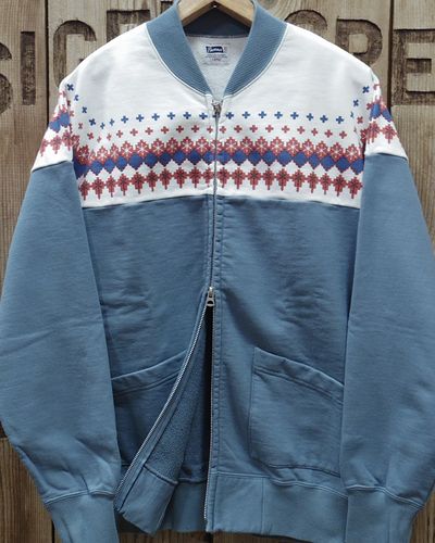 画像2: Pherrow's "23W-PSF1" Snow Pattern Full Zip Sweat Shirt 