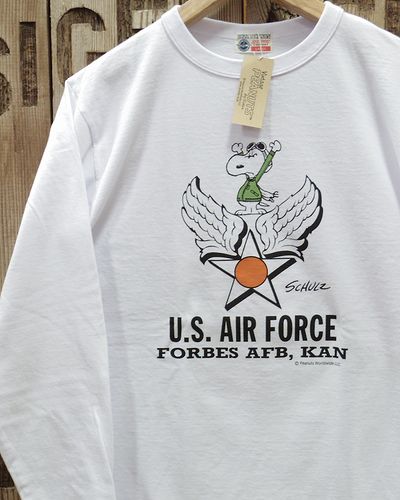 画像1: Buzz Rickson's × Peanuts -L/S T-SHIRT "U.S. AIR FORCE"- 