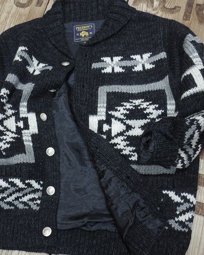 画像4: Pherrow's "23W-PNS-CARDIGAN" Handcraft Knit Cowichan Sweater 