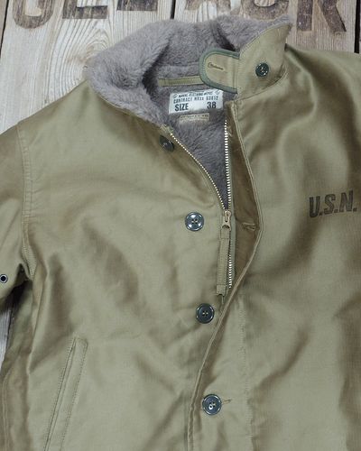 画像3: BUZZ RICKSON'S -JACKET, DECK, ZIP "N-1 KHAKI"- 