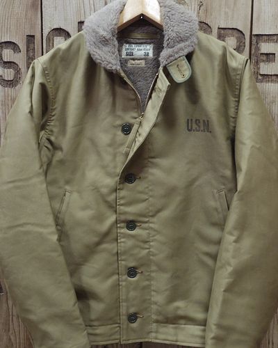 画像2: BUZZ RICKSON'S -JACKET, DECK, ZIP "N-1 KHAKI"- 