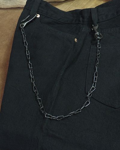 画像5: BARNS × Button Works -Black Line 30's Wallet Chain- 