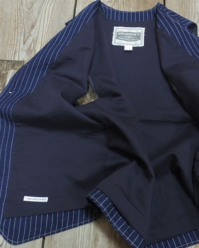 画像4: Pherrow's "PV1-W" Indigo Wabash Stripe Vest 
