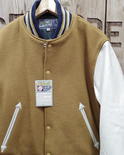 画像1: Whitesvile -30oz. WOOL MELTON AWARD JACKET "SOLID"- 