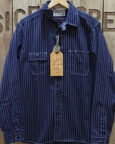 画像1: Sugar Cane "8.5oz. WABASH STRIPE WORK SHIRT" 