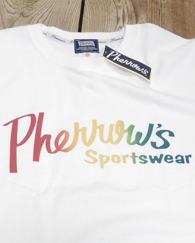 画像3: Pherrow's "24S-PT1-G" Brand Logo T-Shirt 